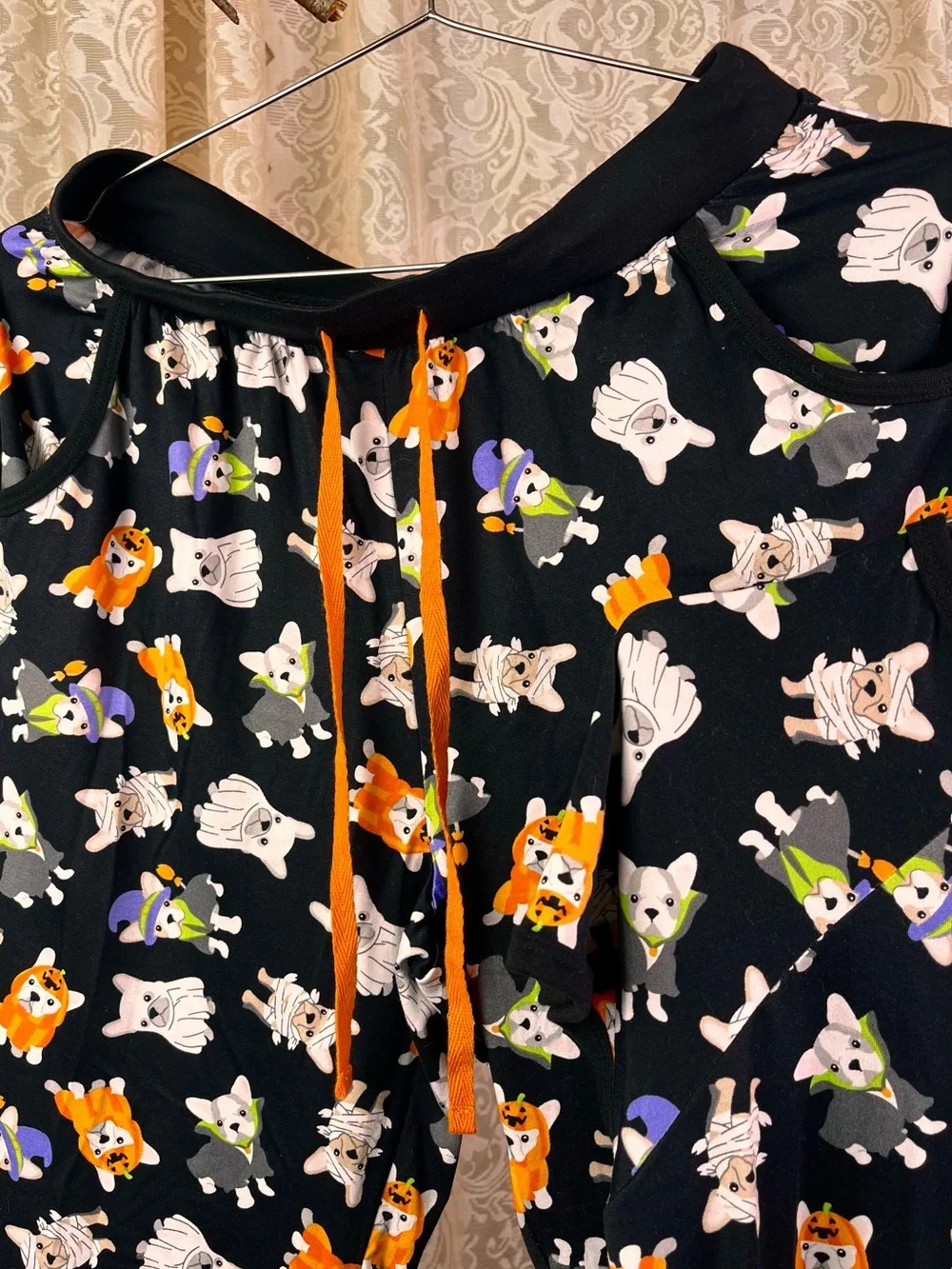 Halloween Paw Print Pajama Set